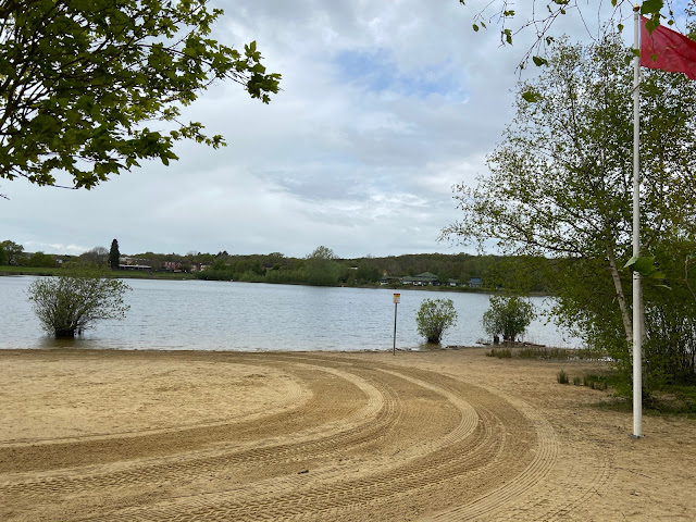 The sandy beach at Ruislip Lido