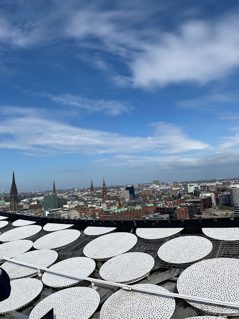 Views of Hamburg from the roof top of the Elbphilharmonie