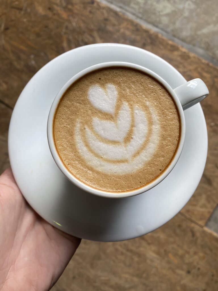Tulip Latte Art at Industra CAFE Brno Czech Republic