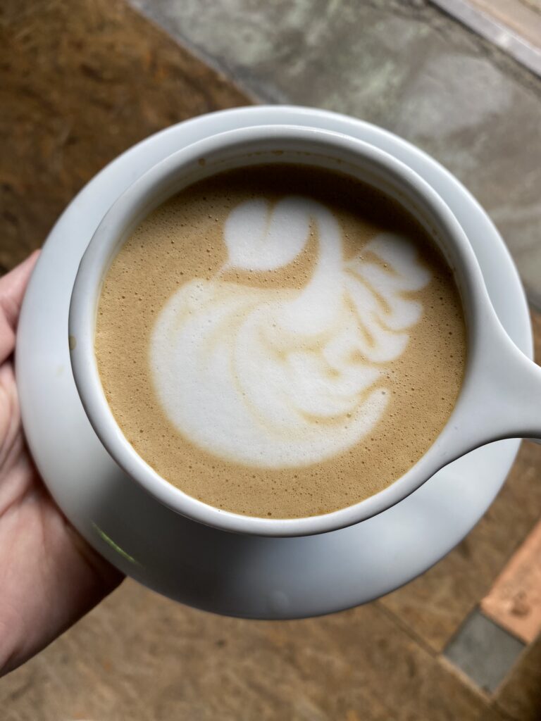 Swan Latte Art at Industra CAFE Brno Czech Republic