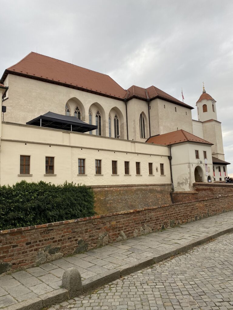 The front view of Spilberk Castle Brno