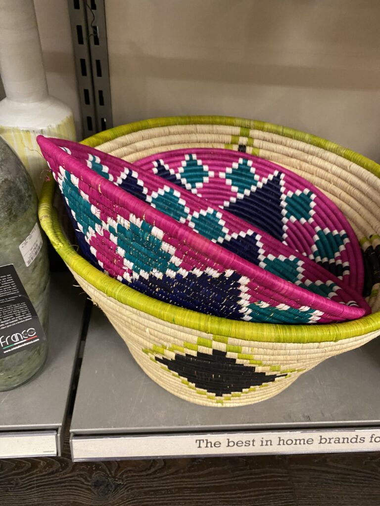 Moroccan handweaved baskets 