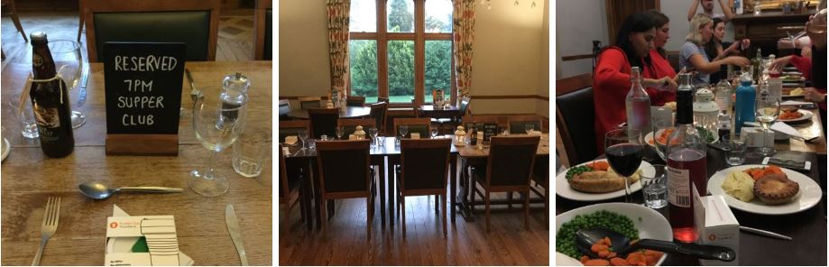 The dining area and supper club at YHA Castleton Losehill Hall