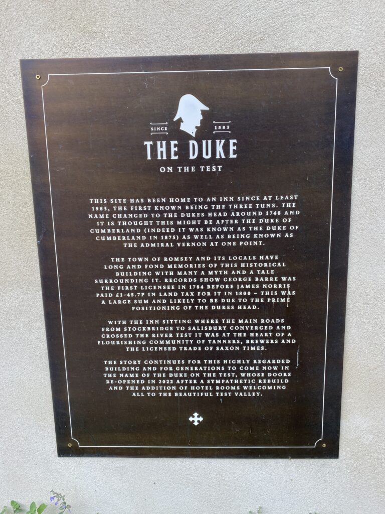 Facts of The Duke picture at Duke on the Test Inn Romsey
