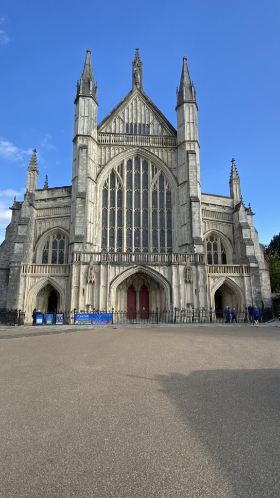 Front facing view of Winchester Cathedral