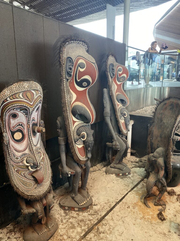 African sculptures at Gardens by the bay