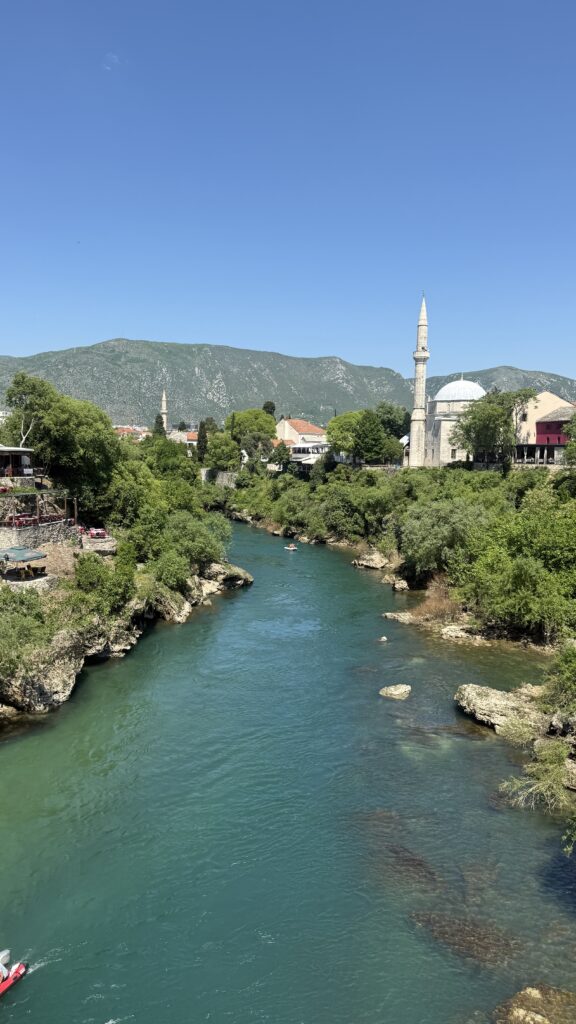 Neretva River flowing through Mostar
