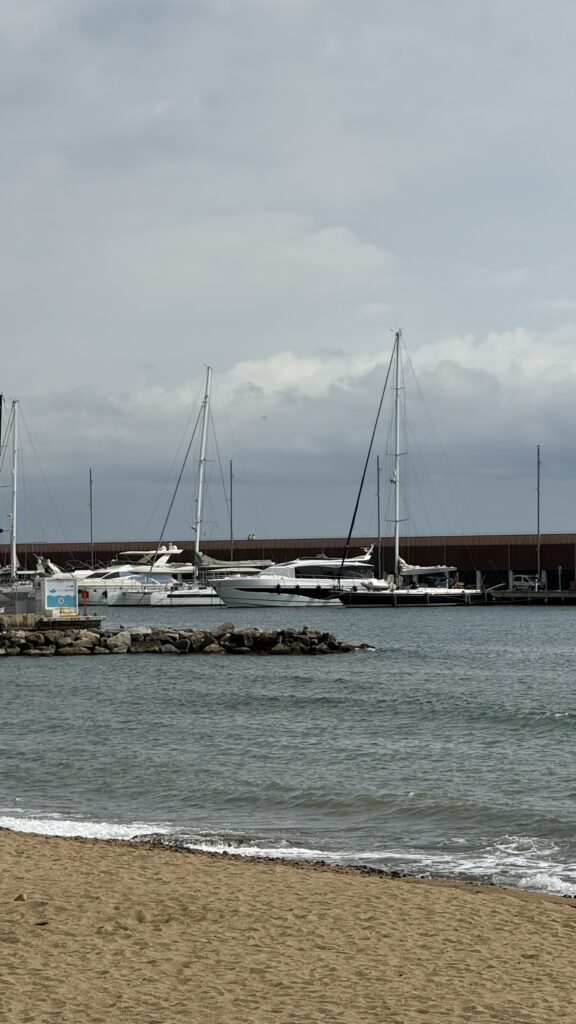 Boats on Barceloneta Beach Barcelona